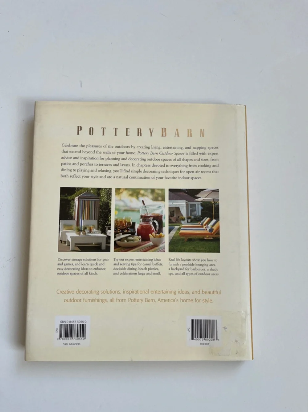 POTTERY BARN OUTDOOR SPACES COFFEE TABLE BOOK